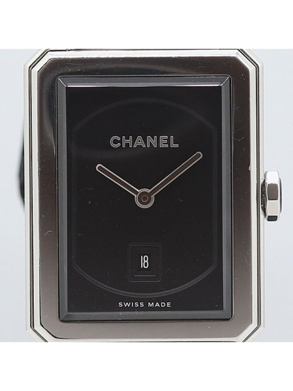Chanel Movable Boyfriend Neo Tweed Quartz Date Black Dial Watch